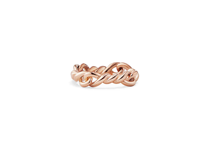 Rose Gold Plated Delicate Twisted Ring